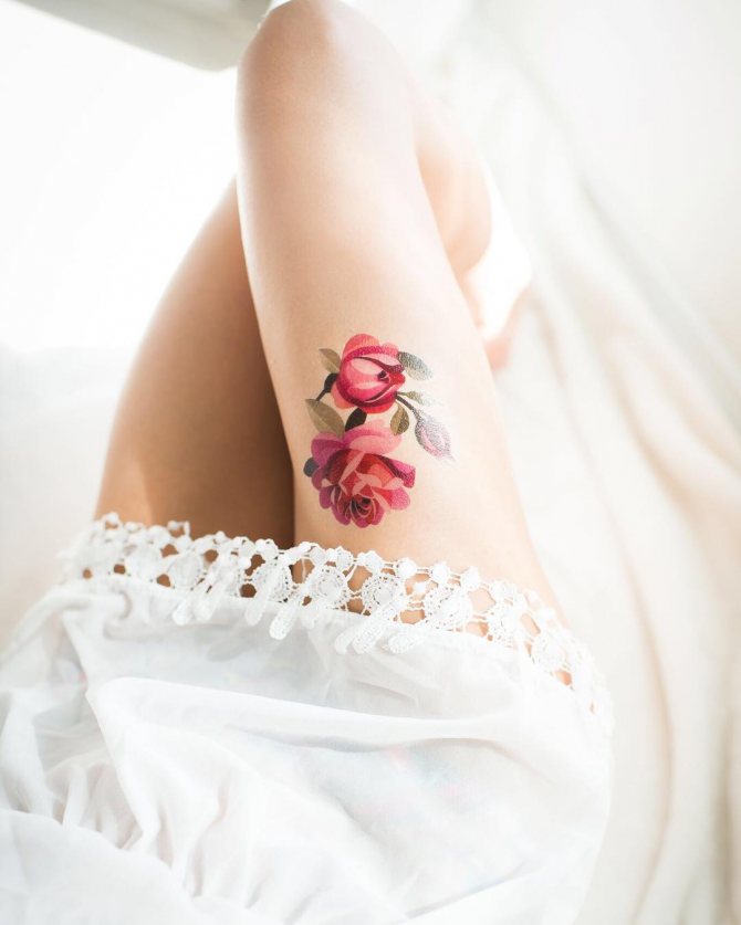 Tatouage pour filles dans le style de l'aquarelle photo 12