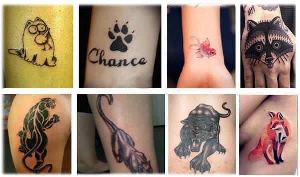 tatouages pour filles - animaux