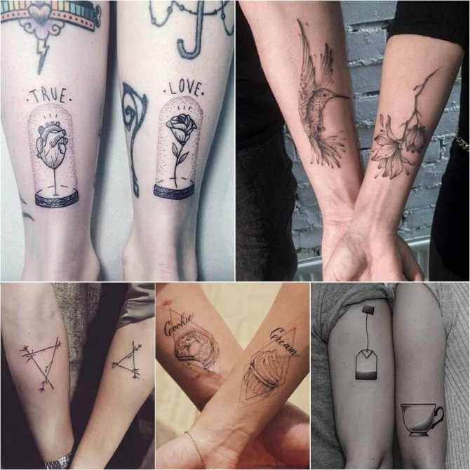 Tatouage pour deux - Tatouage de style unique - Tatouage pour les couples amoureux