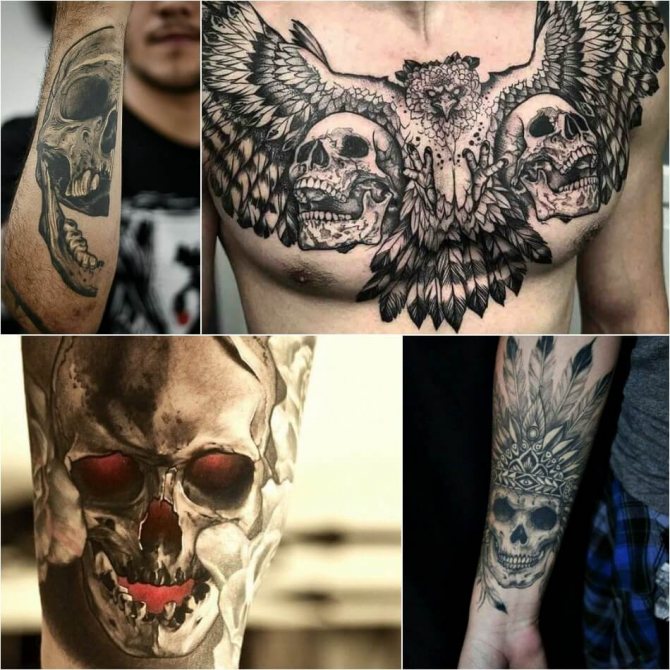 Tatouage significatif pour les hommes - Tatouages sensibles pour les hommes - Tatouage de crâne pour les hommes