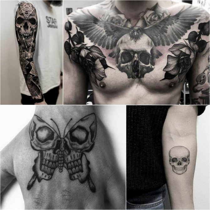 Tatouage significatif pour les hommes - Tatouages sensibles pour les hommes - Tatouage de crâne pour les hommes