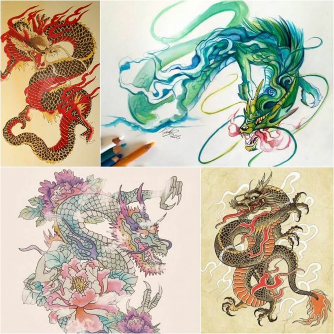 Tatouage de dragon - Tatouage de dragon - Croquis de tatouage de dragon - Idées de tatouage de dragon