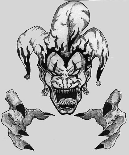 Tatouage Joker sur le bras, l'avant-bras, la jambe. Croquis, photo, signification