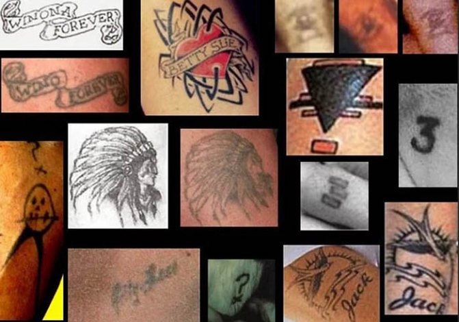 Un tatouage de Johnny Depp. Photo sur le bras, le dos, la main