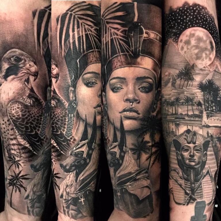 Dessins de tatouage sur des thèmes égyptiens