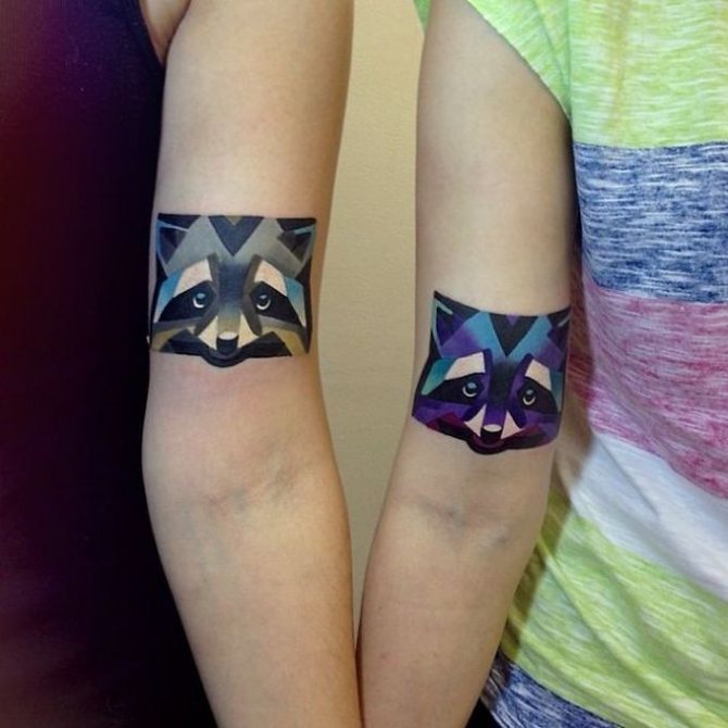 Tatouage de raton laveur