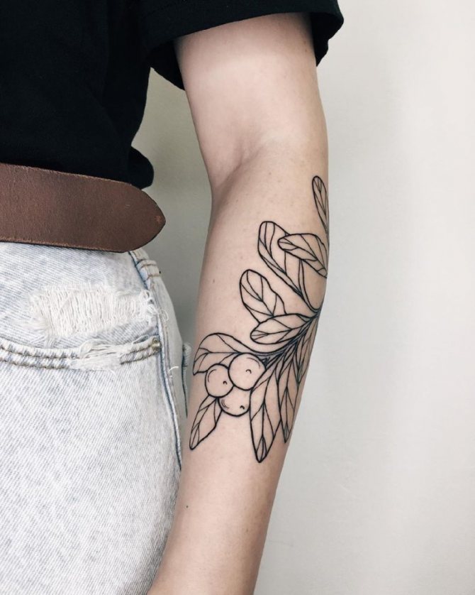 tatouage de brindille