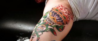 Tatouage d'une torche sur son bras