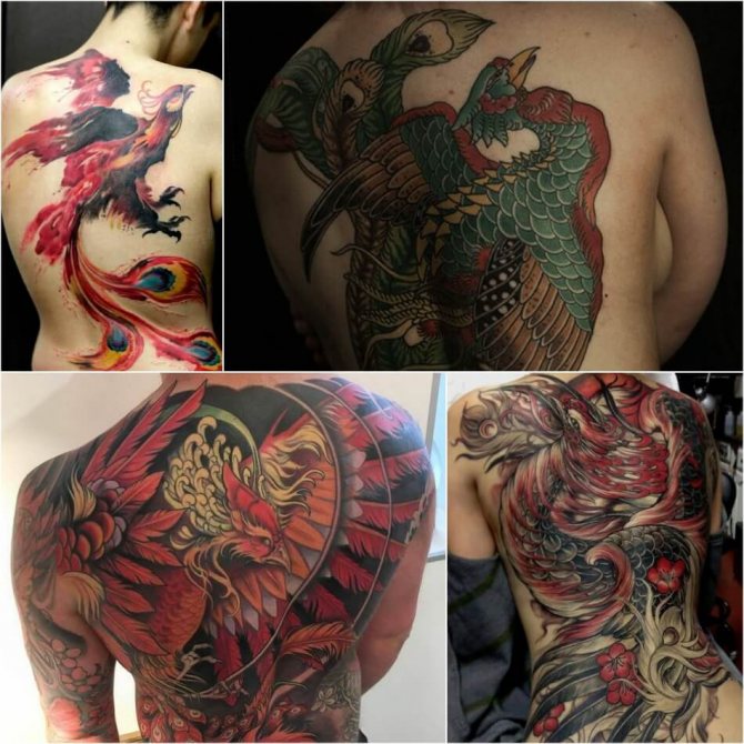 Tattoo Phoenix - Tattoo Phoenix sur le dos - Tattoo Phoenix sur le dos