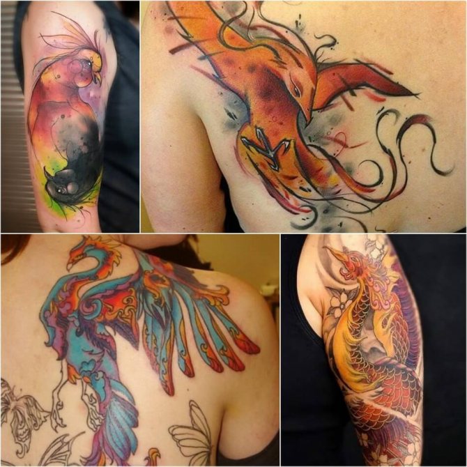 Tattoo Phoenix - Tatouage féminin de Phoenix - Tatouage de Phoenix pour filles
