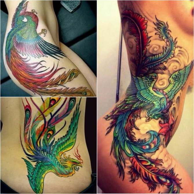 Tattoo Phoenix - Tatouage féminin de Phoenix - Tatouage de Phoenix pour filles