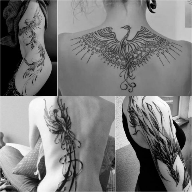 Tattoo Phoenix - Tatouage féminin de Phoenix - Tatouage de Phoenix pour filles