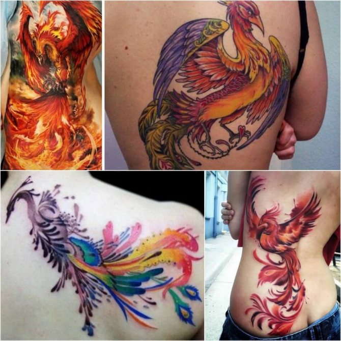 Tattoo Phoenix - Tatouage féminin de Phoenix - Tatouage de Phoenix pour filles