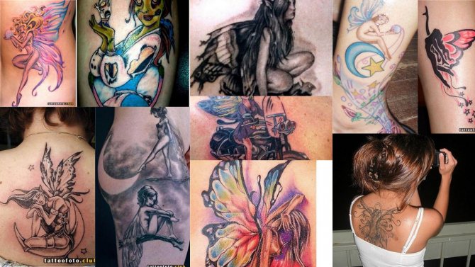 photo de tatouage avec une fée