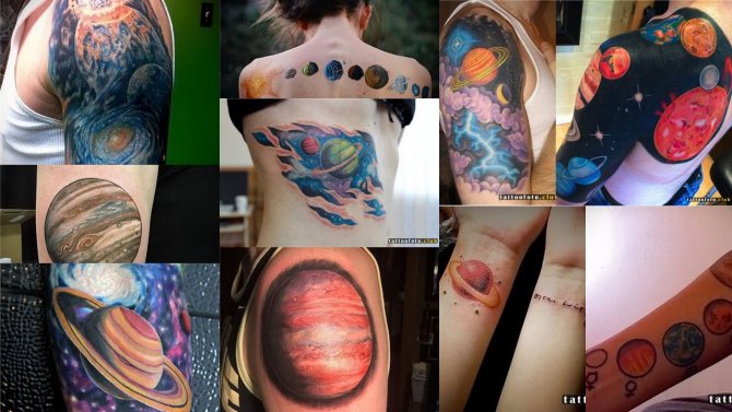 images de tatouage de planètes