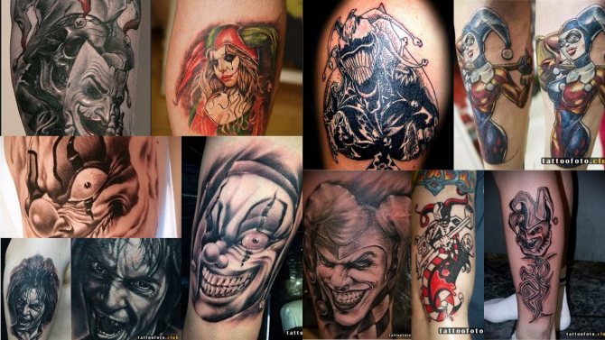 photos de tatouage d'un bouffon