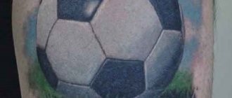 tatouage ballon de football