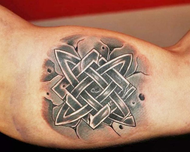 Tatouez la géométrie sur votre bras. Croquis pour filles, garçons, colorés, noir et blanc