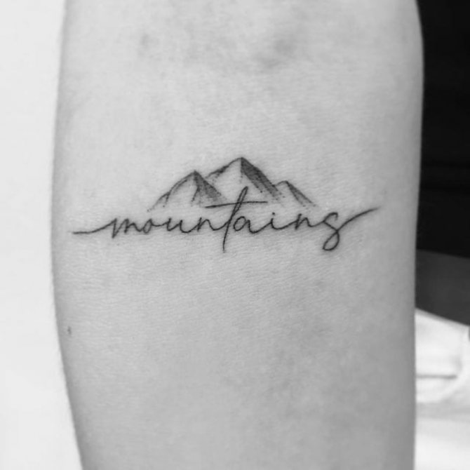 tatouage de montagne