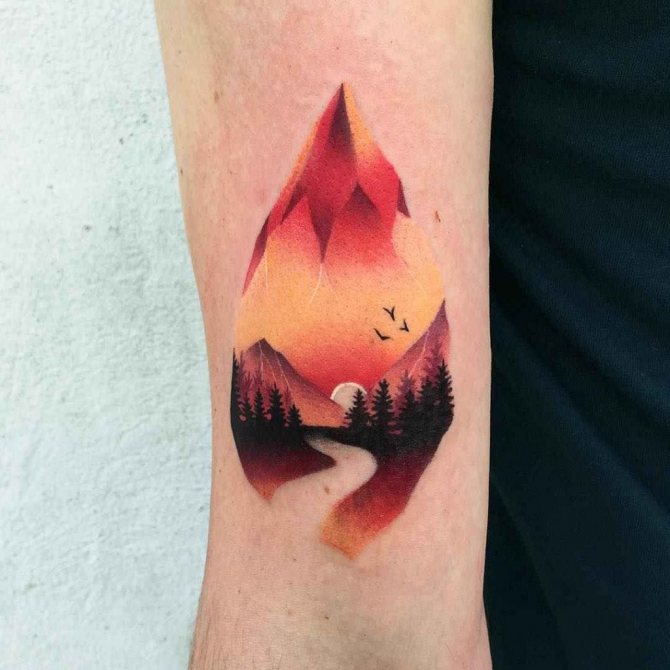 Tatouage de la montagne