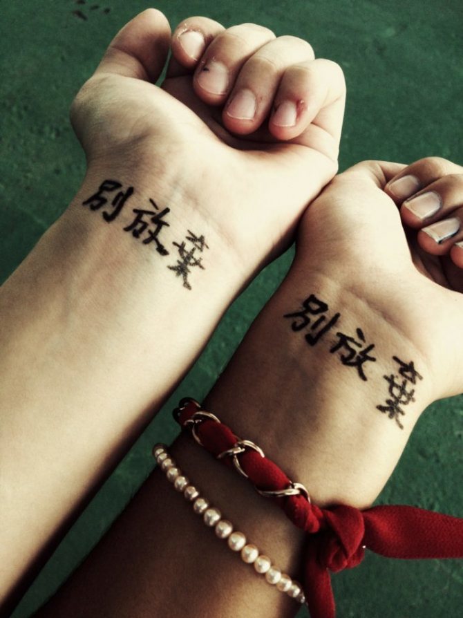 Tatouage des hiéroglyphes