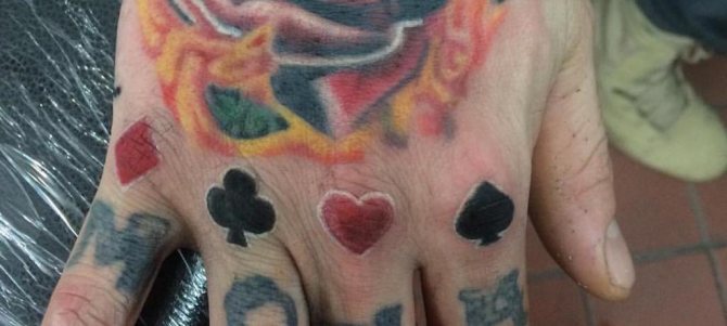 signification du tatouage des cartes à jouer