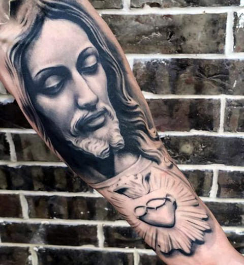 Tatouage de Jésus-Christ sur la main