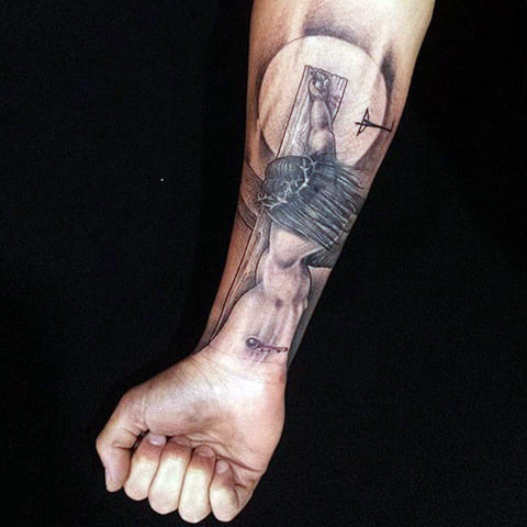 Tatouage de Jésus-Christ sur le poignet