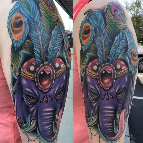 Tatouage d'éléphant indien