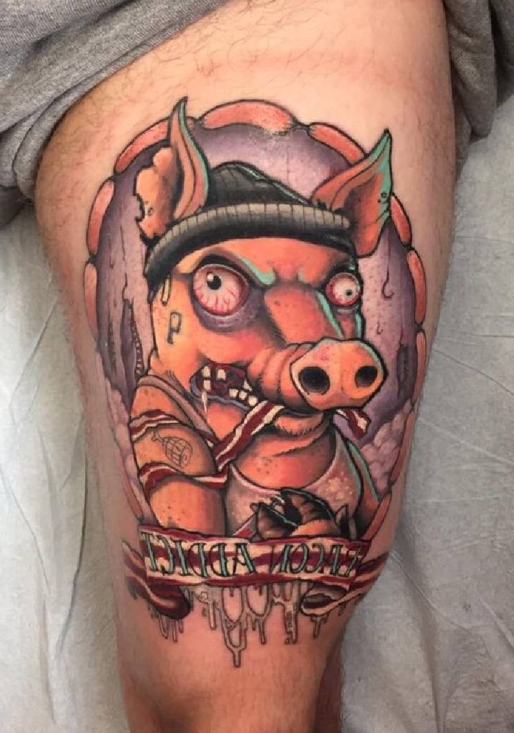 tatouage d'un sanglier