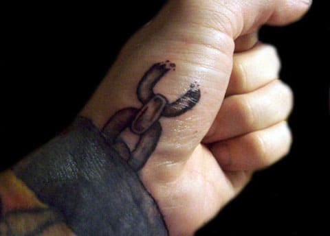 Tatouage d'entraves au poignet