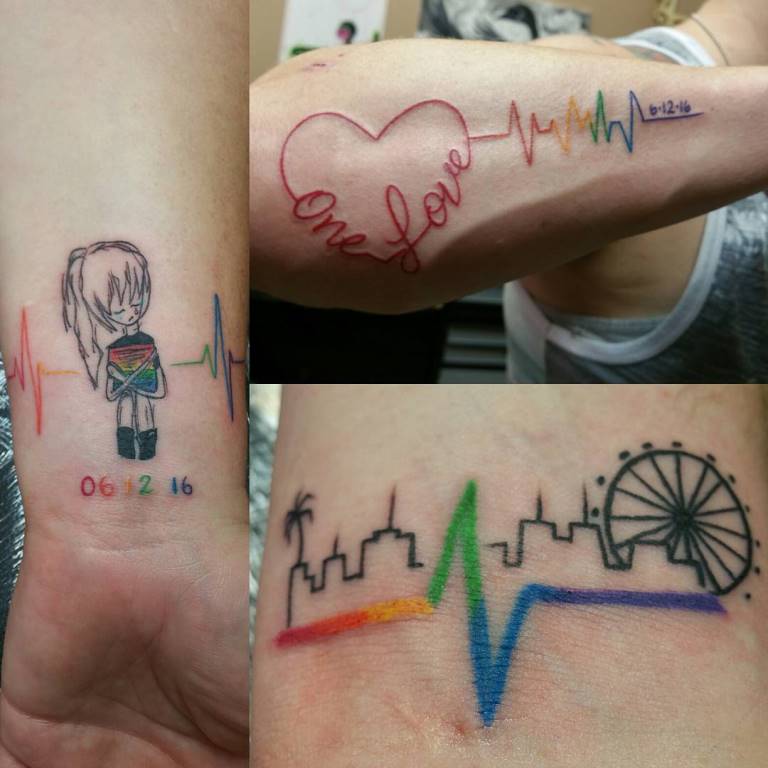 le tatouage du pouls sur son bras