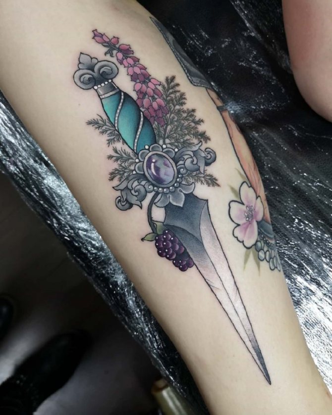 signification de la dague de tatouage