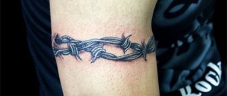 Tatouage de fils barbelés