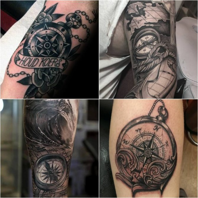 Tatouage boussole - Tatouage boussole pour homme - Tatouage boussole pour homme