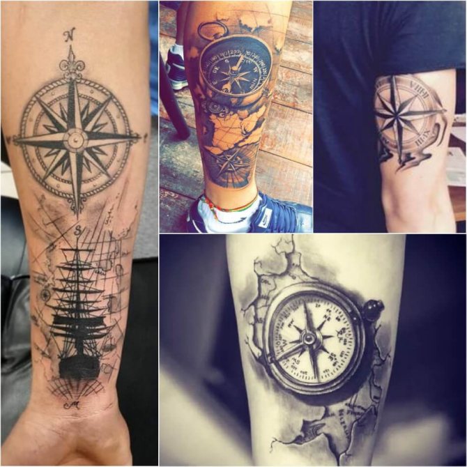 Tatouage boussole - Tatouage boussole pour homme - Tatouage boussole pour homme