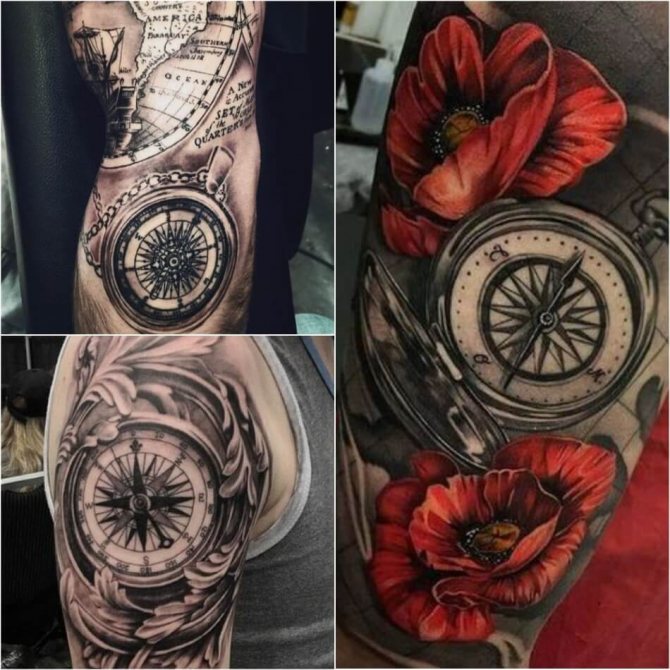 Tatouage boussole - Tatouage boussole pour homme - Tatouages boussole pour homme