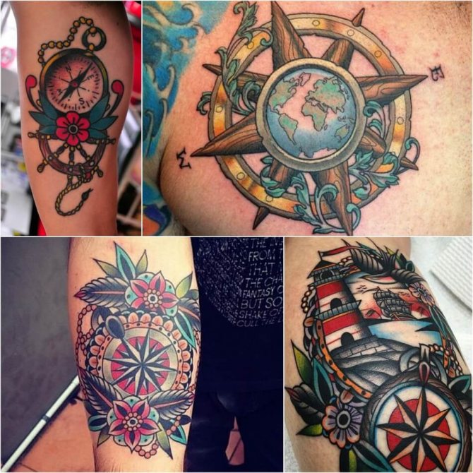 Tatouage boussole - Tatouage boussole pour homme - Tatouage boussole pour homme