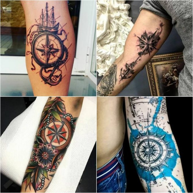 Tatouage boussole - Tatouage boussole pour homme - Tatouage boussole pour homme