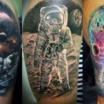 Tatouez un astronaute sur votre bras. Croquis, significations, photos