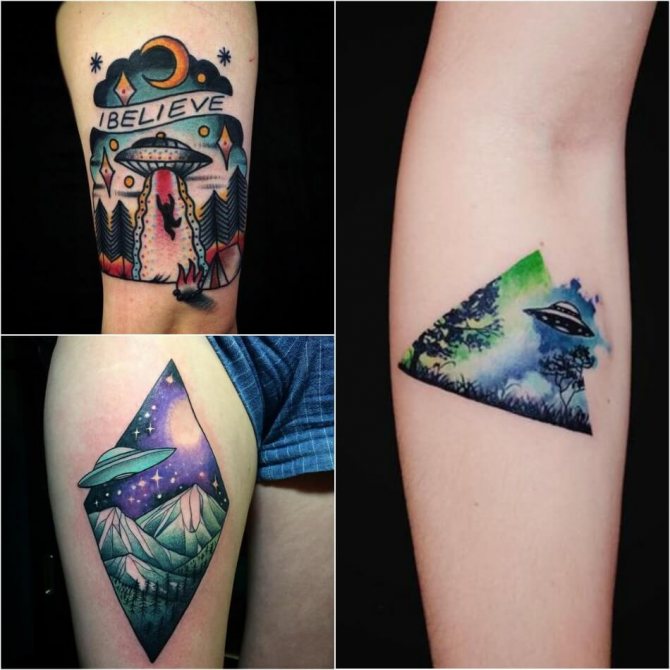 Tattoo Outer Space - Tatouage d'ovni