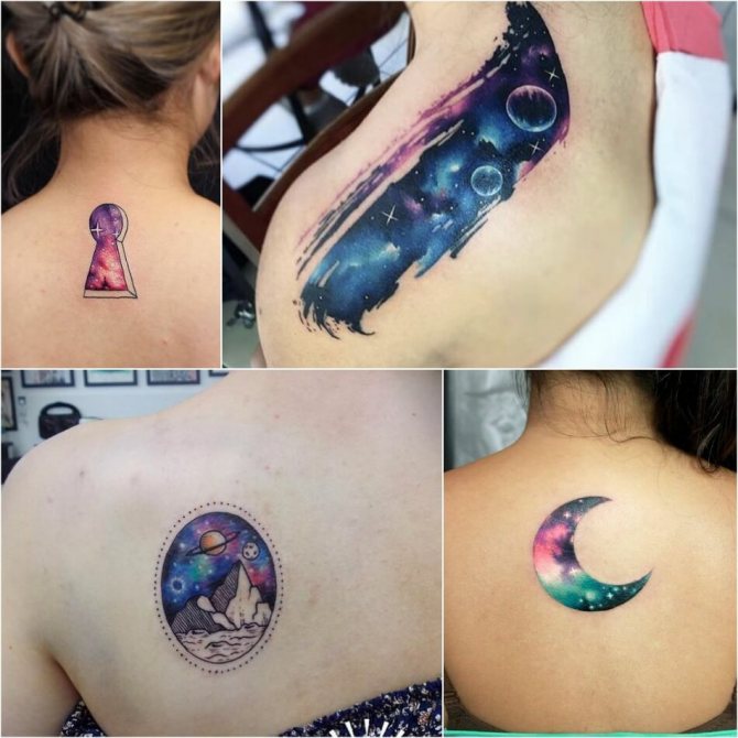 Tatouage spatial - Tatouage spatial féminin - Tatouage spatial pour les filles