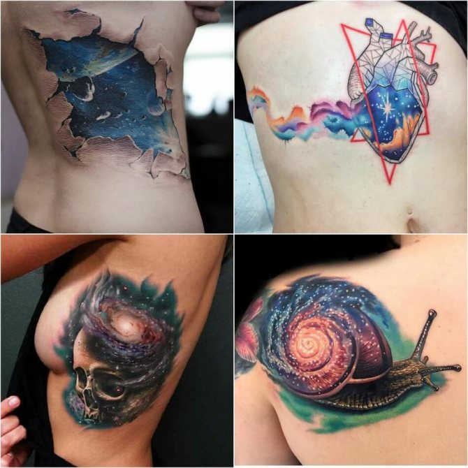 Tatouage spatial - Tatouage spatial féminin - Tatouage spatial pour les filles