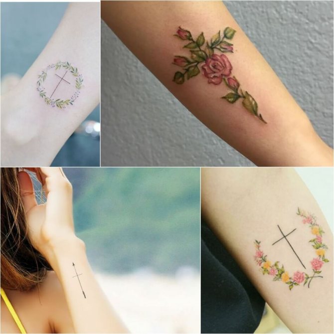 Croix de tatouage - Croix de tatouage pour fille - Croix de tatouage pour femme