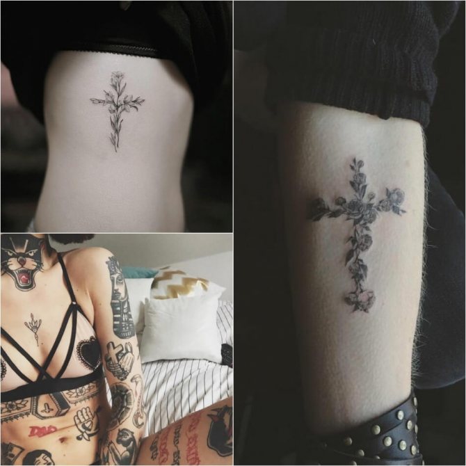 Croix de tatouage - Croix de tatouage pour fille - Croix de tatouage pour femme