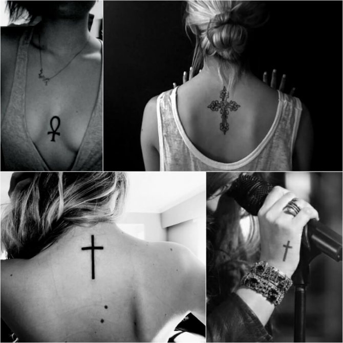 Croix de tatouage - Croix de tatouage pour fille - Croix de tatouage pour femme