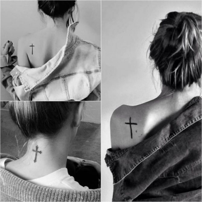 Croix de tatouage - Croix de tatouage pour fille - Croix de tatouage pour femme