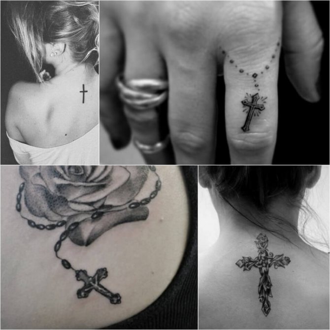Croix de tatouage - Croix de tatouage pour fille - Croix de tatouage pour femme