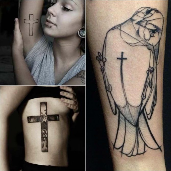 Croix de tatouage - Croix de tatouage pour fille - Croix de tatouage pour femme