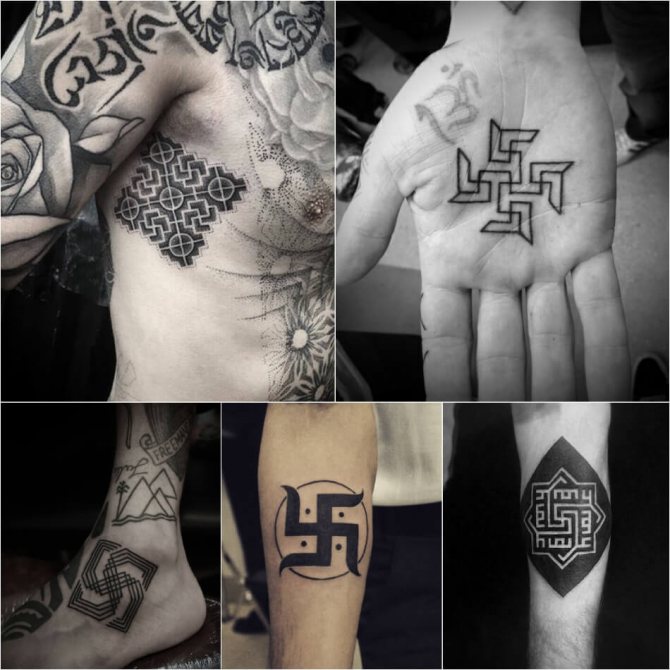 Croix de tatouage - idées et significations de la croix de tatouage - croix de swastika de tatouage - croix de swastika de tatouage